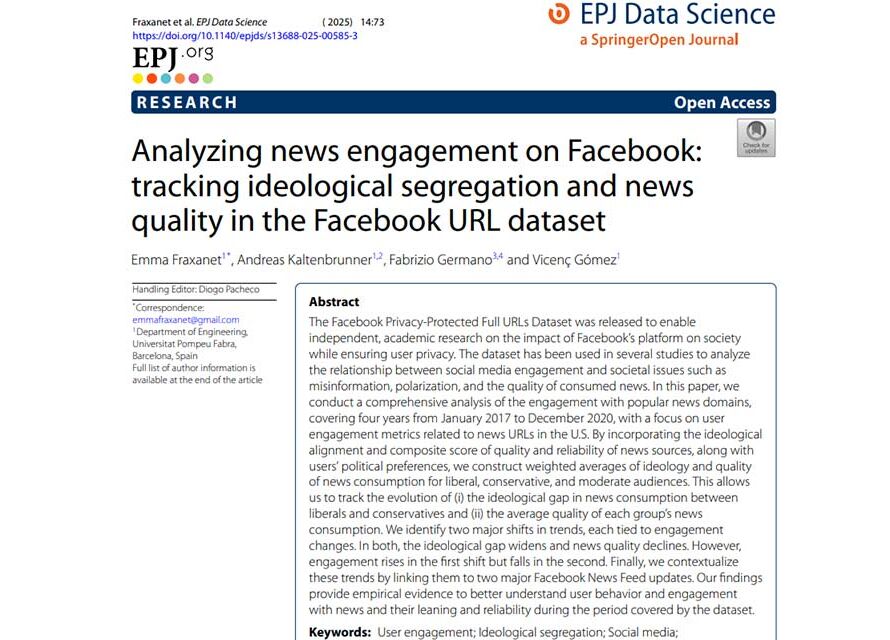 پراکندگی ایدئولوژیک در فیسبوک