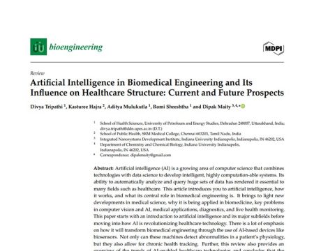 هوش مصنوعی در مهندسی پزشکی و تأثیر آن بر ساختار مراقبت‌های بهداشتی: چشم‌اندازهای فعلی و آینده